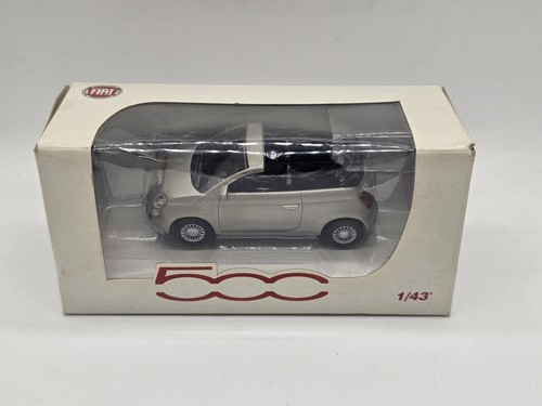 Fiat 500 cabrio argento - cabrio, 1:43