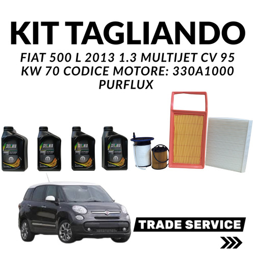 Kit tagliando fiat 500l 3 - kit, 1.3