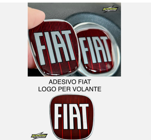 Adesivo logo fiat resinato - 3d,