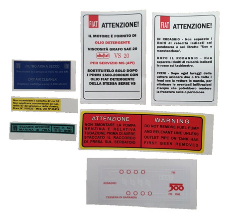 Kit adesivi motore fiat - kit,